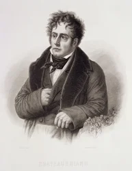 Francois Rene, Vicomte de Chateaubriand (1768-1848), graviert von Rene Gaillard